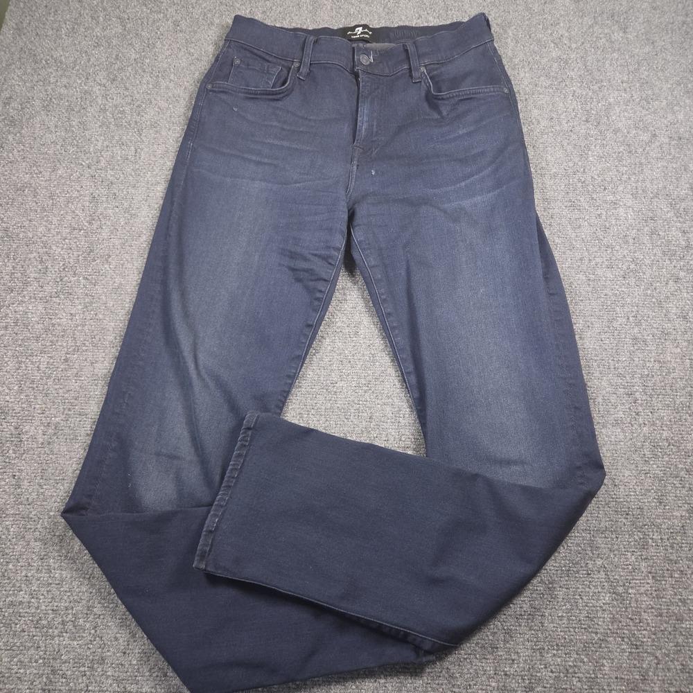 7 For All Mankind Jeans Men's Size 32X32 Blue Slimmy Luxe Sport Stretch Straight